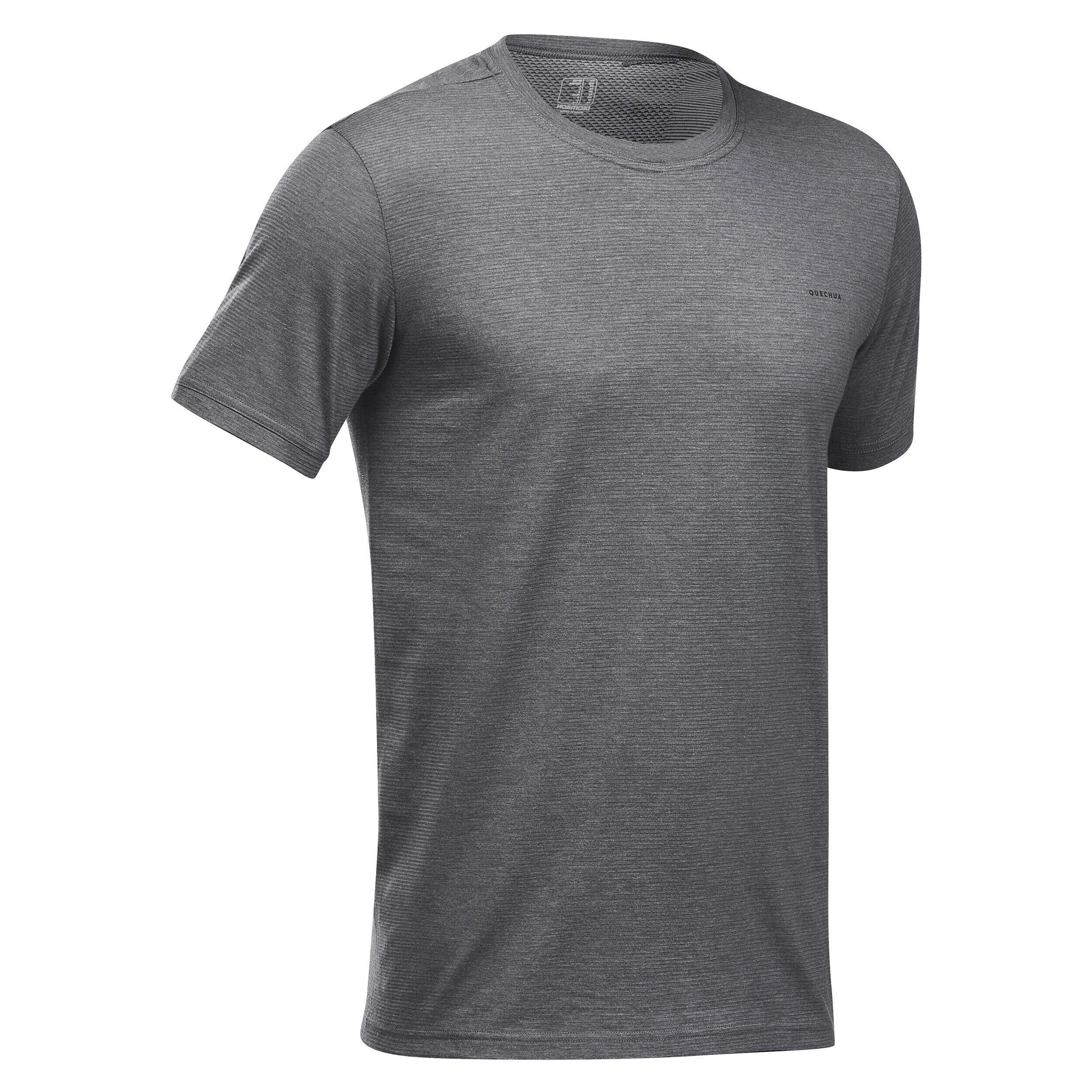 QUECHUA Men's NH500 fresh rec t-shirt grey