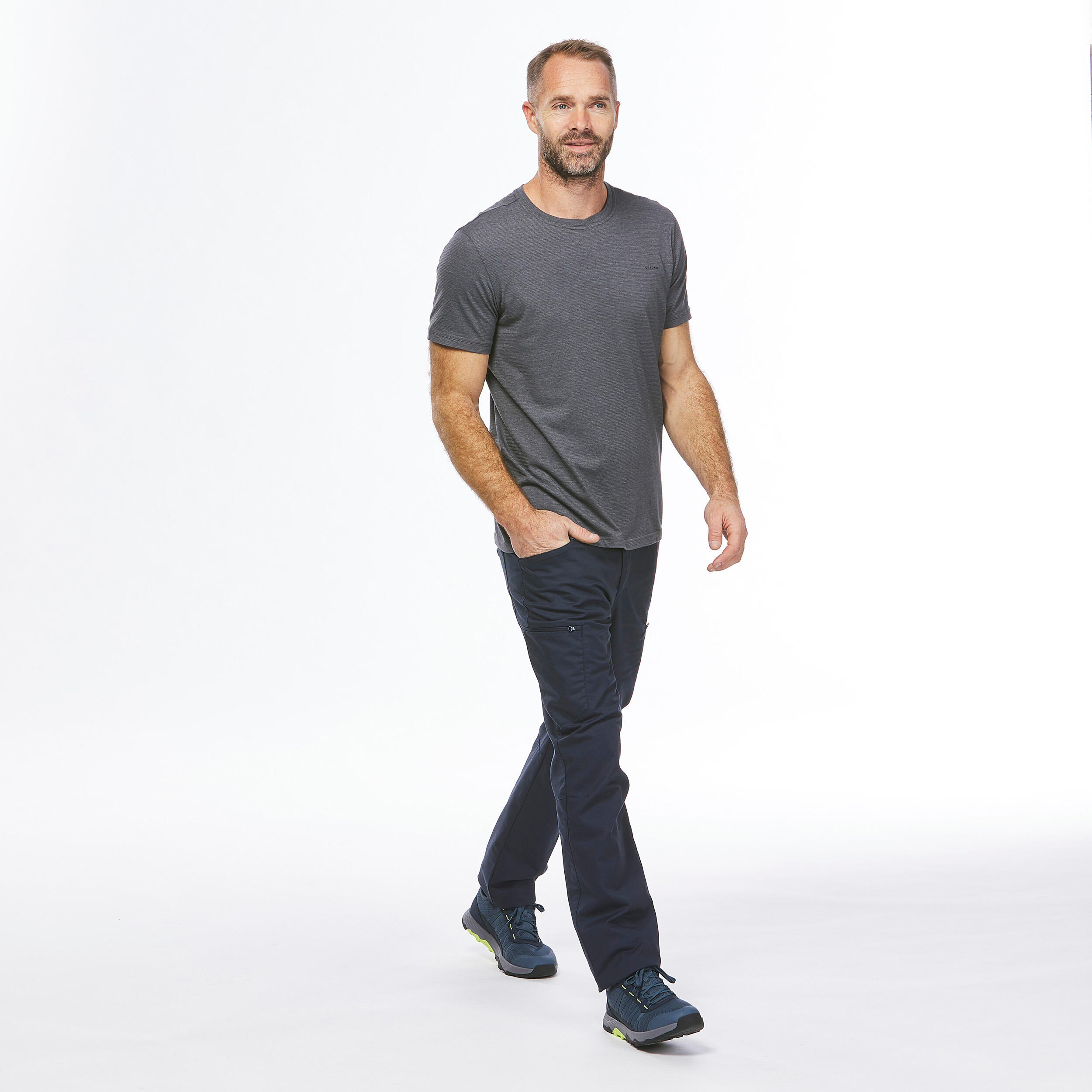 Men Half Sleeve Seamless Comfort T-Shirt Grey - NH550