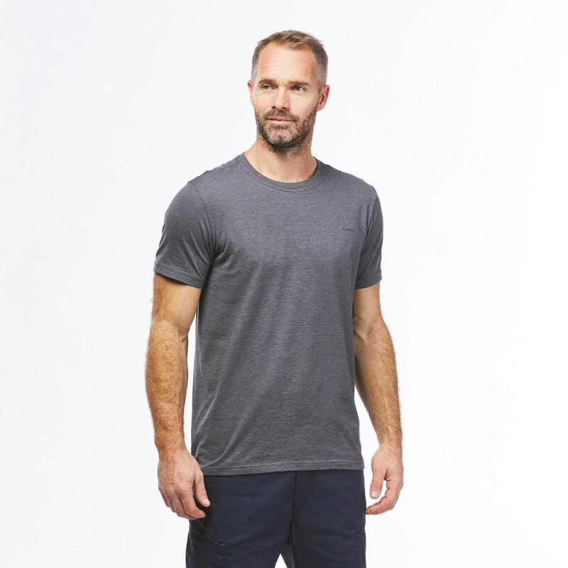 T-shirt trekking NH500 FRESH uomo grigio