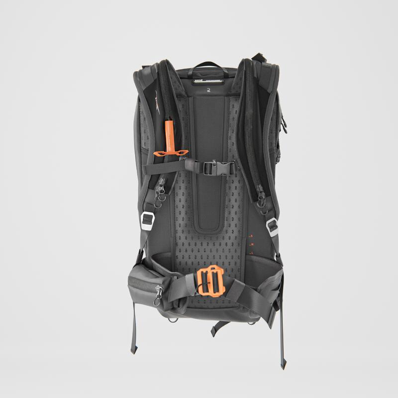 Sac à dos Airbag pour le ski Freeride 30L - noir (cartouche non incluse)