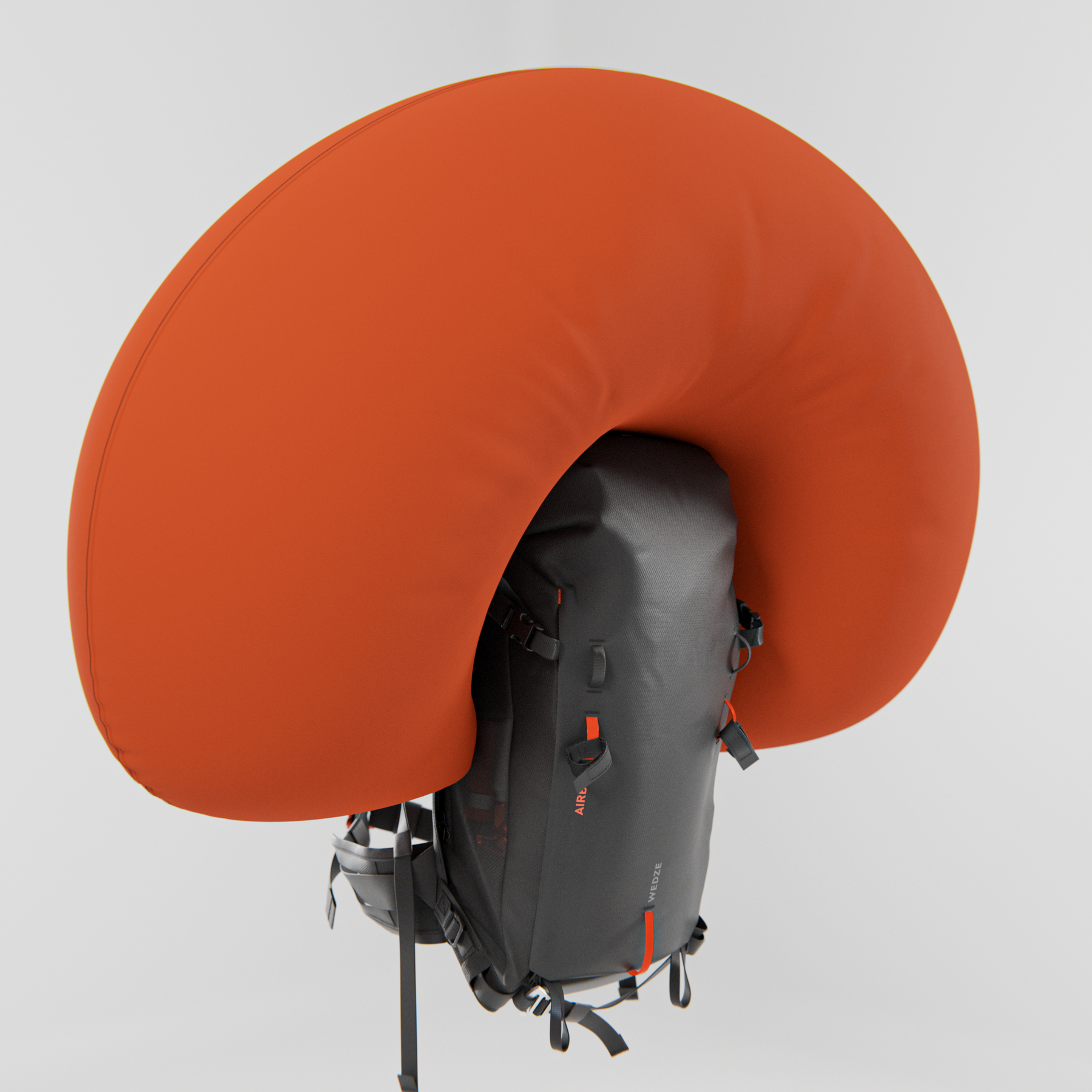 decathlon 3D balloon airbag backpack deployment off piste skiing freeride