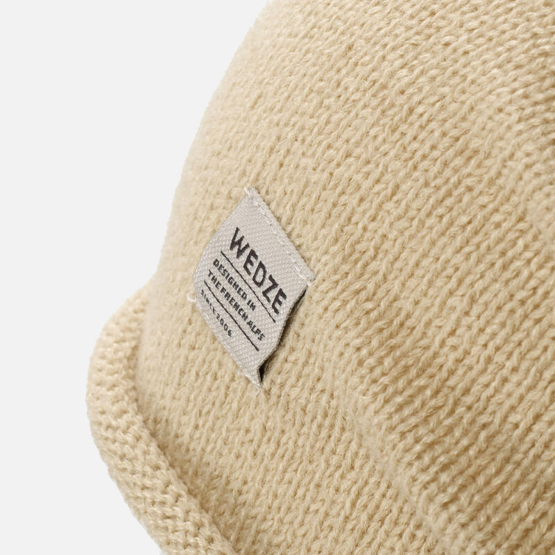 Gorro de esquí e invierno Adulto Wedze Urban Beige