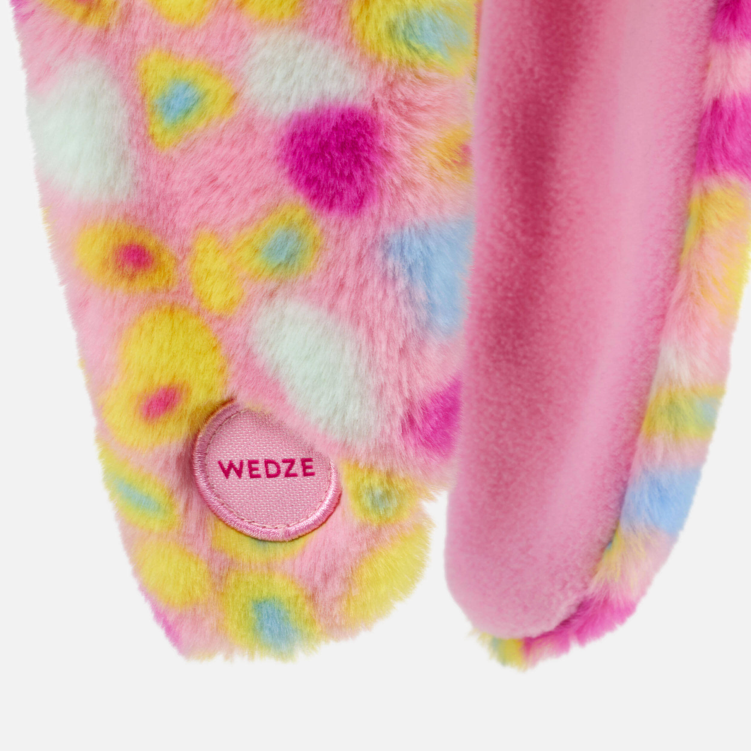 KIDS’ SKI HAT - PERUVIAN BEAR - PINK BLUE YELLOW -  4