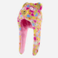 KIDS’ SKI HAT - PERUVIAN BEAR - PINK BLUE YELLOW