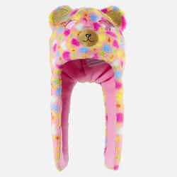 KIDS’ SKI HAT - PERUVIAN BEAR - PINK BLUE YELLOW