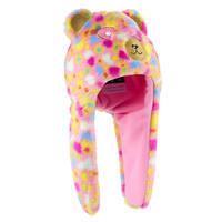 BONNET DE SKI ENFANT - PERUVIEN OURSON - ROSE BLEU JAUNE