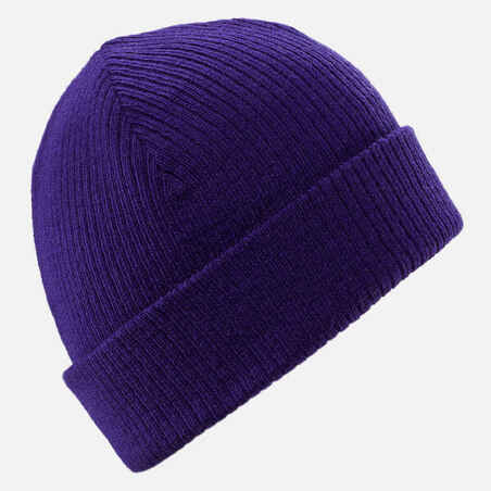 ADULT SKI HAT - FISHERMAN - DARK PURPLE