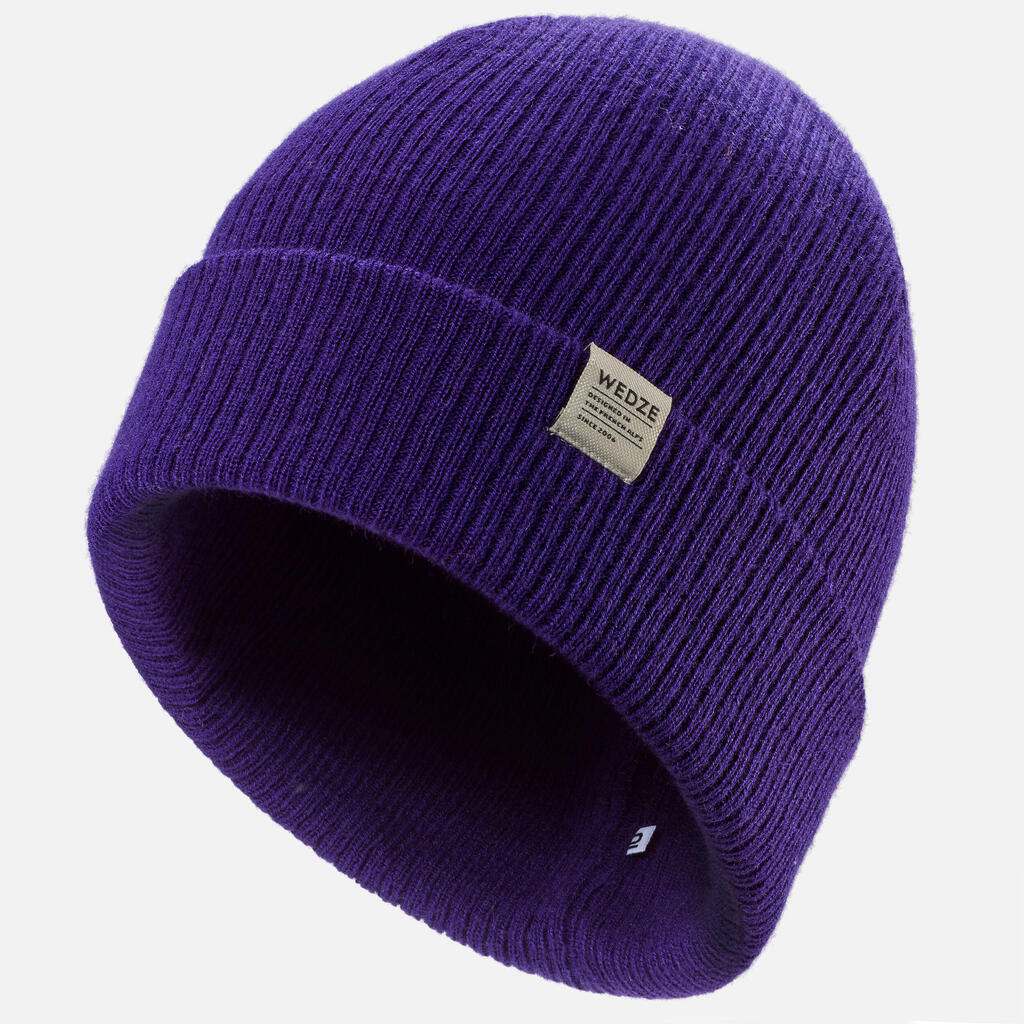 ADULT SKI HAT - FISHERMAN - PURPLE