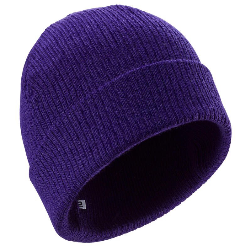 成人滑雪毛帽－深紫色
