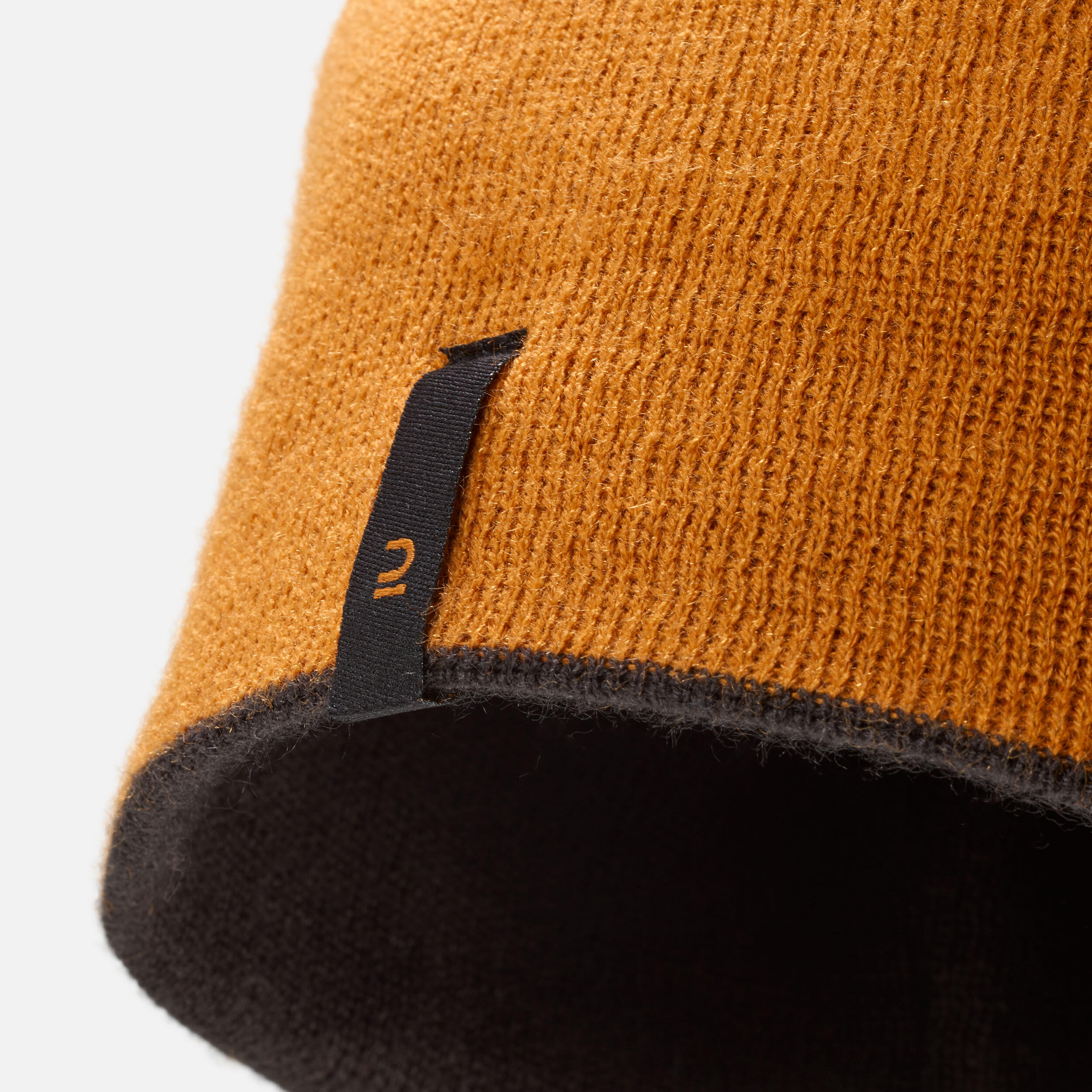 CHILDREN'S SKI CAP - REVERSE - BLACK CAMEL