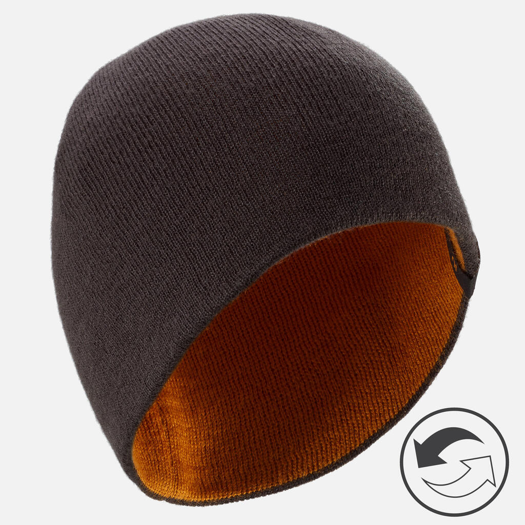 BONNET DE SKI ENFANT - REVERSE - NOIR CAMEL