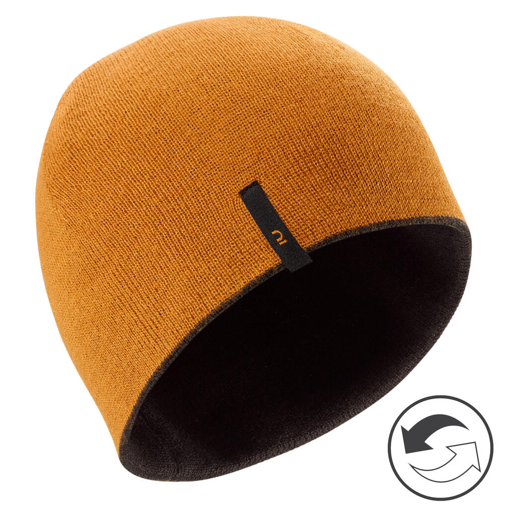 BONNET DE SKI ENFANT - REVERSE - NOIR CAMEL