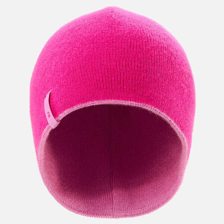 BONNET DE SKI ENFANT - REVERSE - ROSE