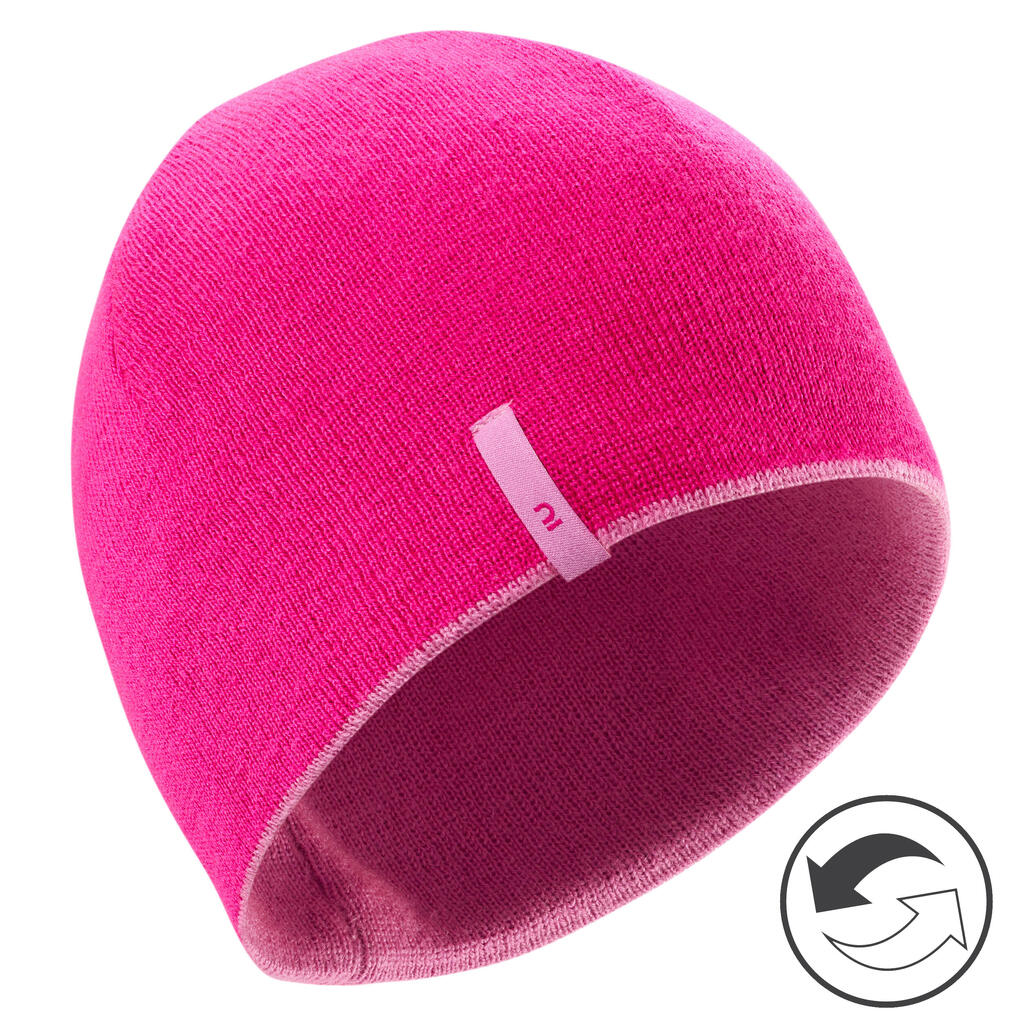 GORRO DE SKI NIÑOS REVERSIBLE ROSADO