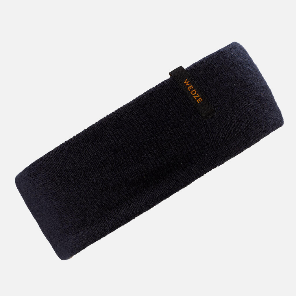 KIDS’ SKI HEADBAND - REVERSIBLE GREY AND BLACK