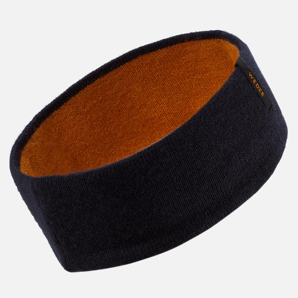 KIDS’ SKI HEADBAND - REVERSIBLE GREY AND BLACK