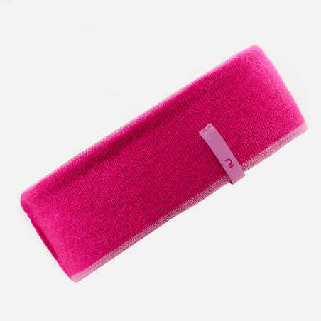 KIDS SKI HEADBAND REVERSE PINK PINK