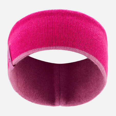 KIDS SKI HEADBAND REVERSE PINK PINK