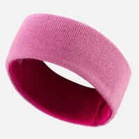 KIDS SKI HEADBAND REVERSE PINK PINK