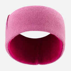 KIDS SKI HEADBAND REVERSE PINK PINK