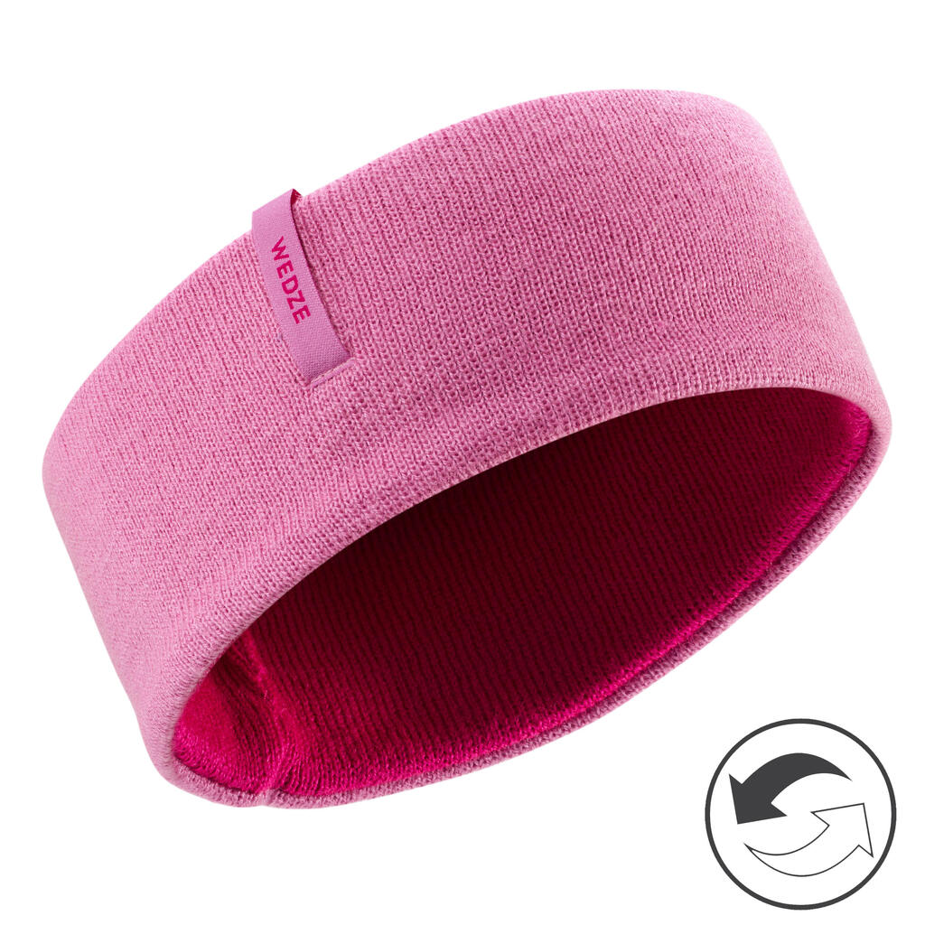 KIDS’ SKI HEADBAND - REVERSIBLE GREY AND BLACK