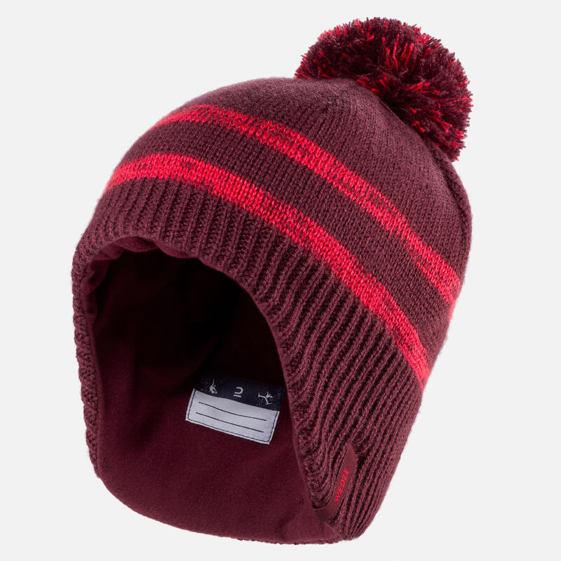 BONNET DE SKI KID - FLAP - BORDEAUX