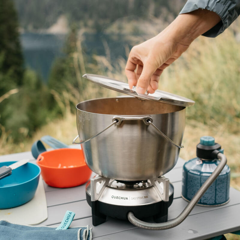 Panela de cozinha para campismo para 4 pessoas - aço inox - 3 litros