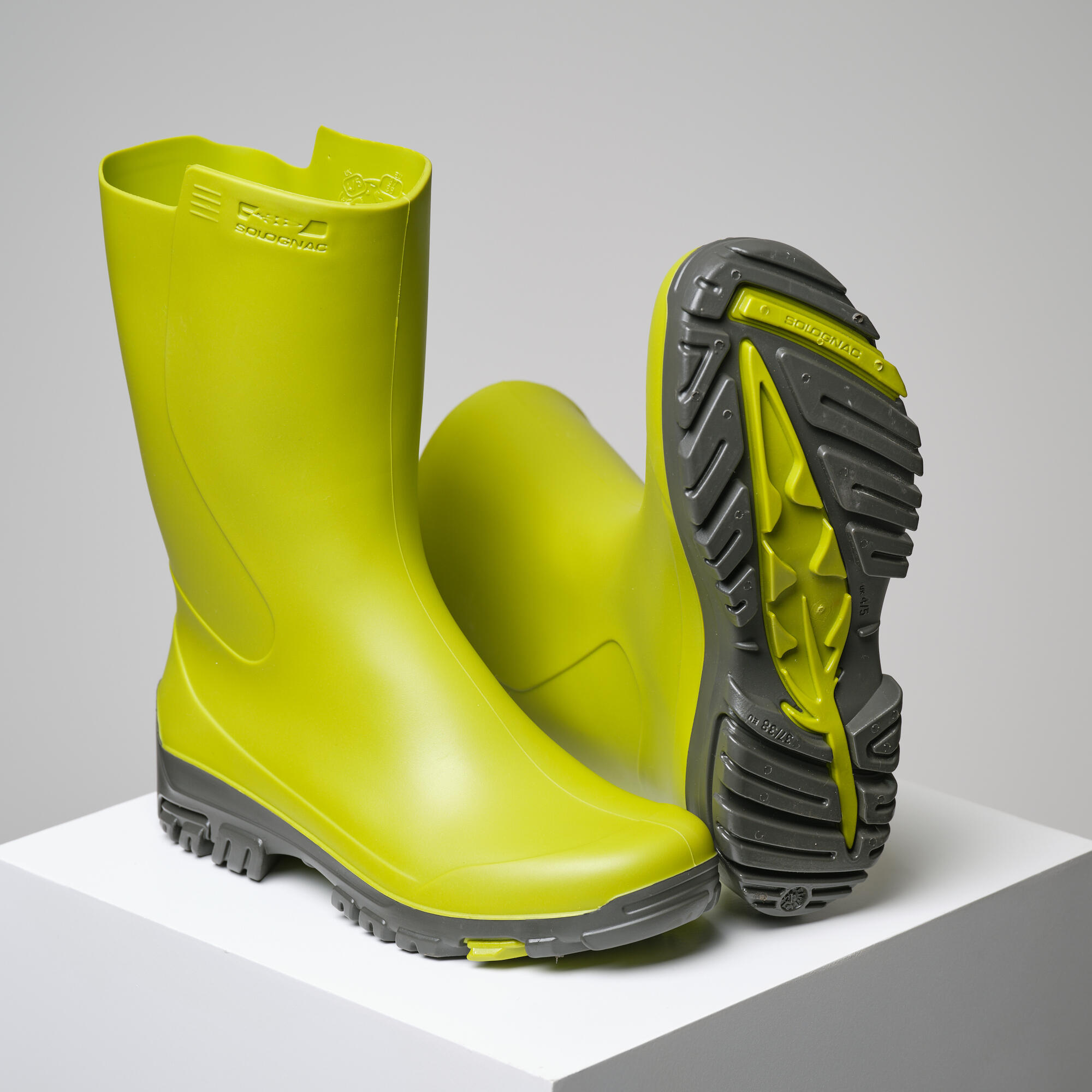 I100 Women's Short Wellies - Green 1/6