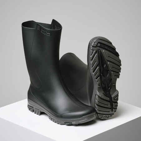 Botas de Agua Niños Katiuskas Solognac Inverness 100 Negro Impermeable