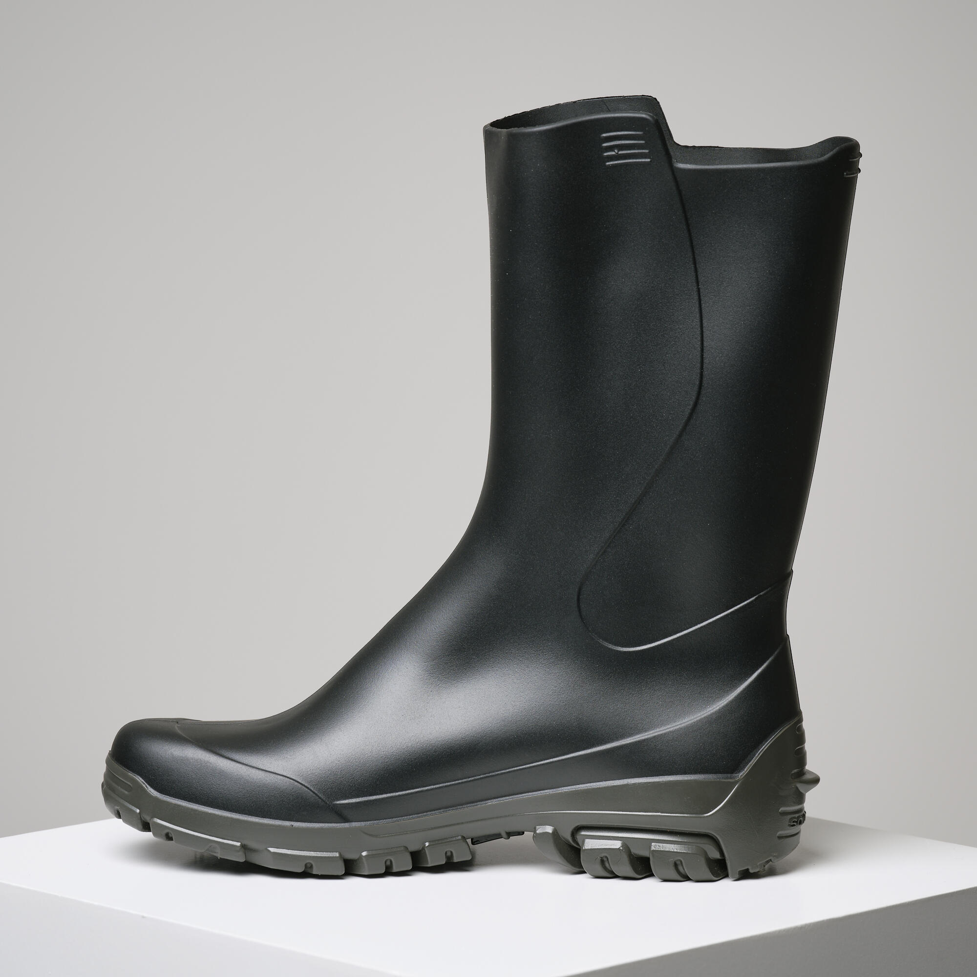 Hunting Rain Boots Kids - PVC100 Black - SOLOGNAC