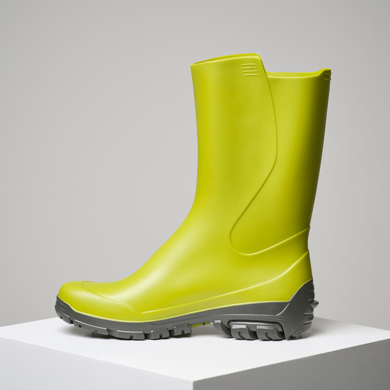 Botas de Agua Katiuskas Solognac Inverness 100 Mujer Verde Impermeable