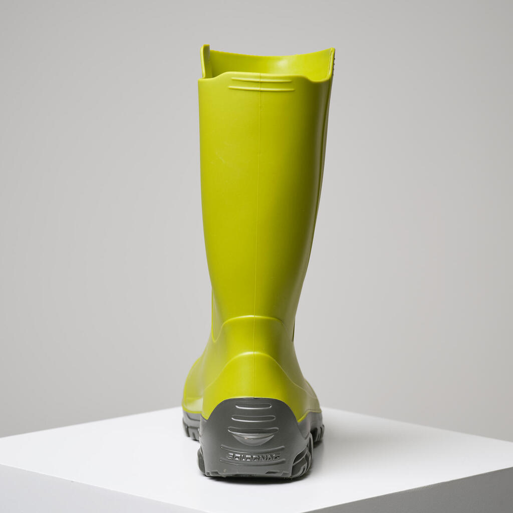 Botas de caña mediana de PVC ligeras para mujer Solognac Inverness 100
