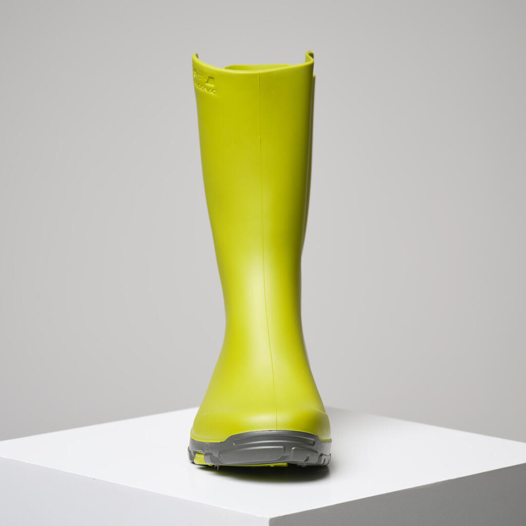 Botas de caña mediana de PVC ligeras para mujer Solognac Inverness 100