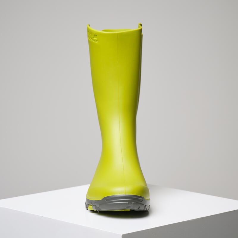 Botas de Agua Katiuskas Solognac Inverness 100 Mujer Verde Impermeable