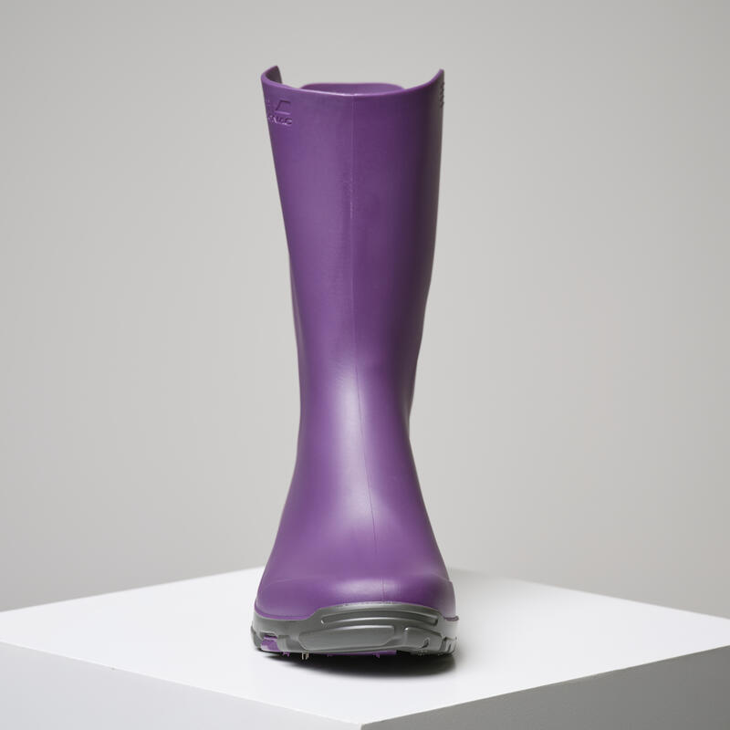 Botas de Agua Katiuskas Solognac Inverness 100 Mujer Morado Impermeable