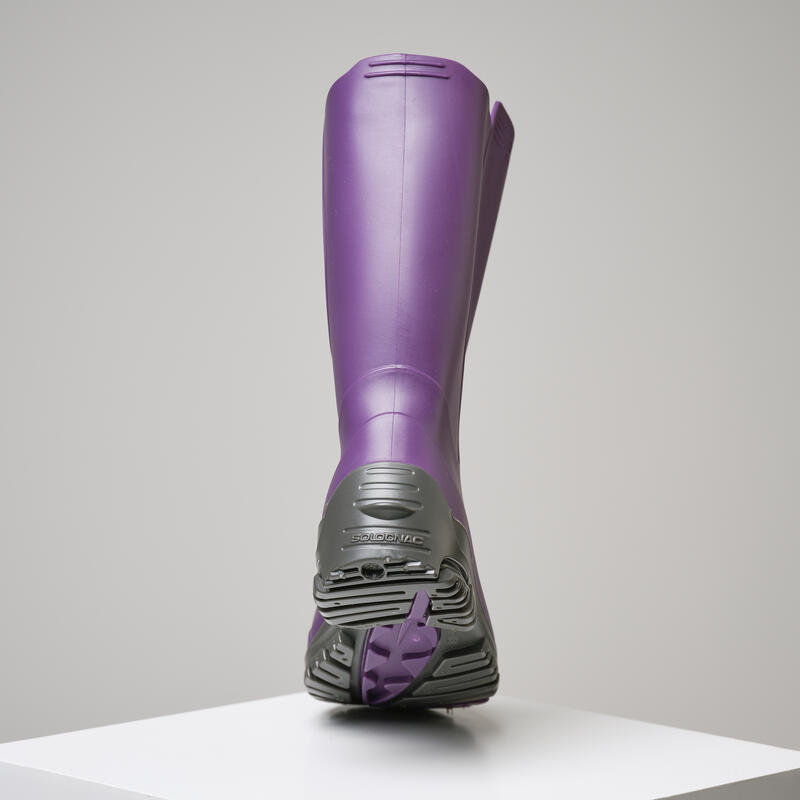 Botas de Agua Niños Katiuskas Solognac Inverness 100 Morado Impermeable