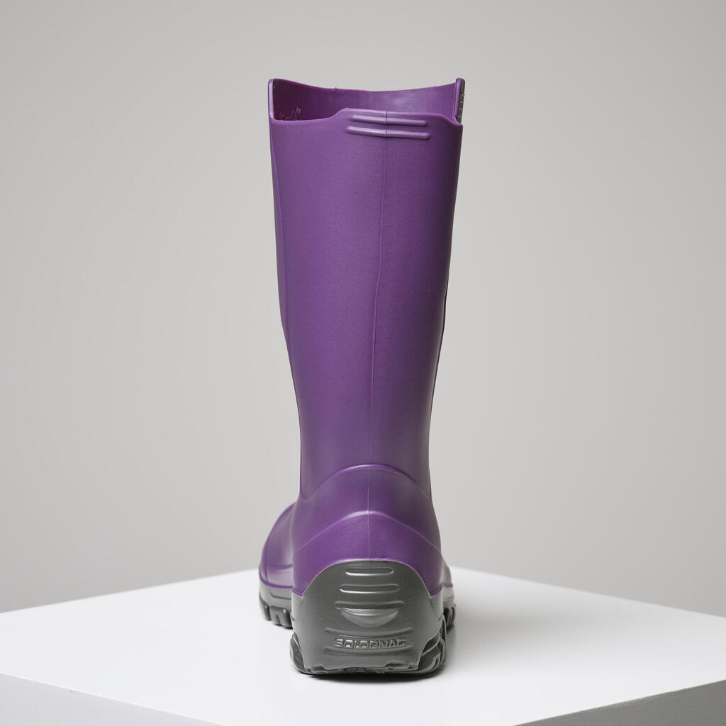 BOTINES PARA AGUA DE CAZA NIÑOS PVC MORADO