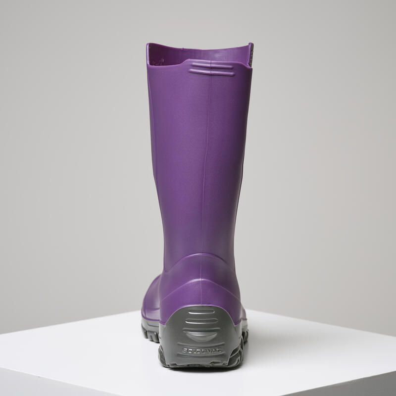 Botas de Agua Niños Katiuskas Solognac Inverness 100 Morado Impermeable