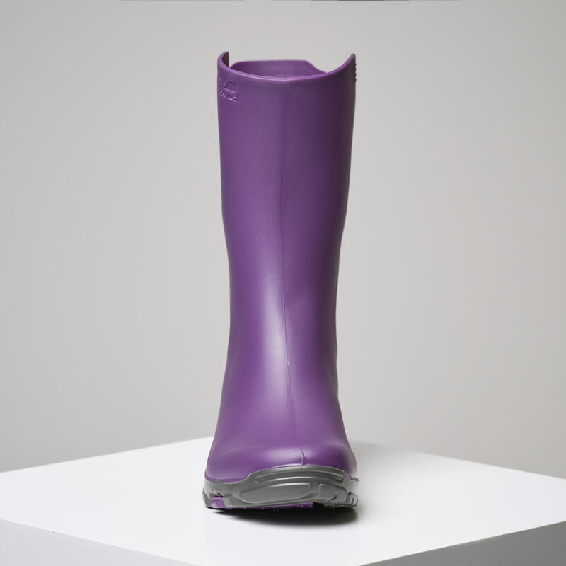 Botas de Agua Niños Katiuskas Solognac Inverness 100 Morado Impermeable