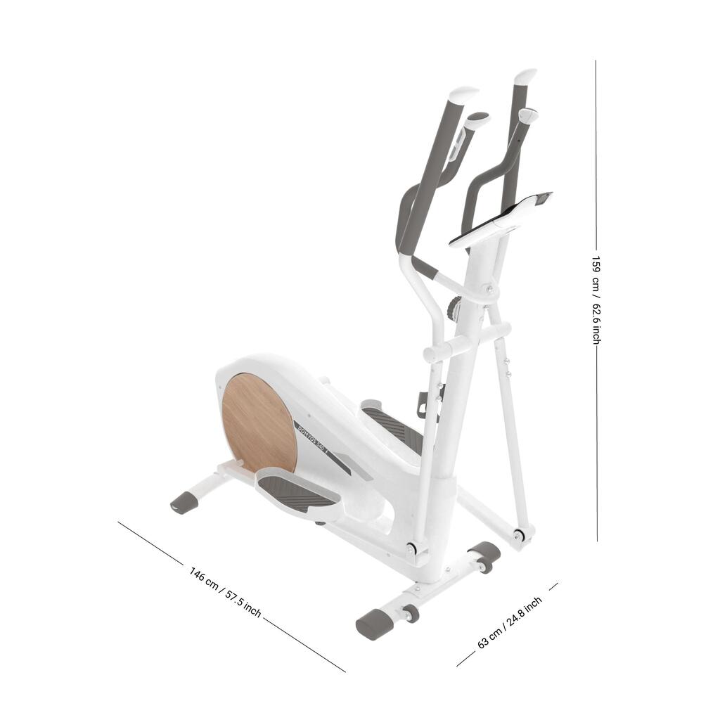 Vélo elliptique el540 blanc auto-alimenté et connecté, e-connected et kinomap