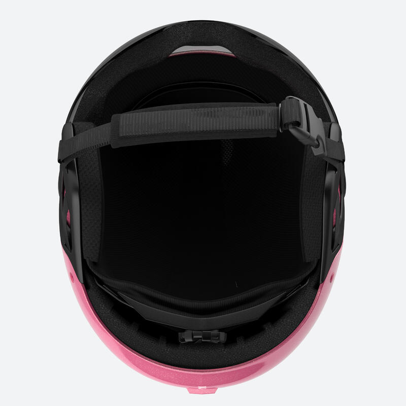 Skihelm mit Visier Kinder- H-KID 550 rosa Pailetten 