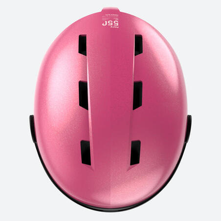 Roze dečja kaciga za skijanje s vizirom H-KID 550