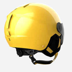 H-KID 550 CHILDREN'S SKI HELMET WITH VISOR YELLOW STRIPES