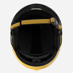 H-KID 550 CHILDREN'S SKI HELMET WITH VISOR YELLOW STRIPES