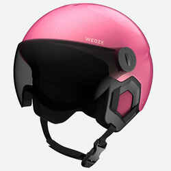 H-KID 550 CHILDREN'S SKI HELMET WITH VISOR GLITTER PINK