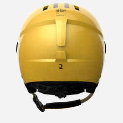 H-KID 550 CHILDREN'S SKI HELMET WITH VISOR YELLOW STRIPES