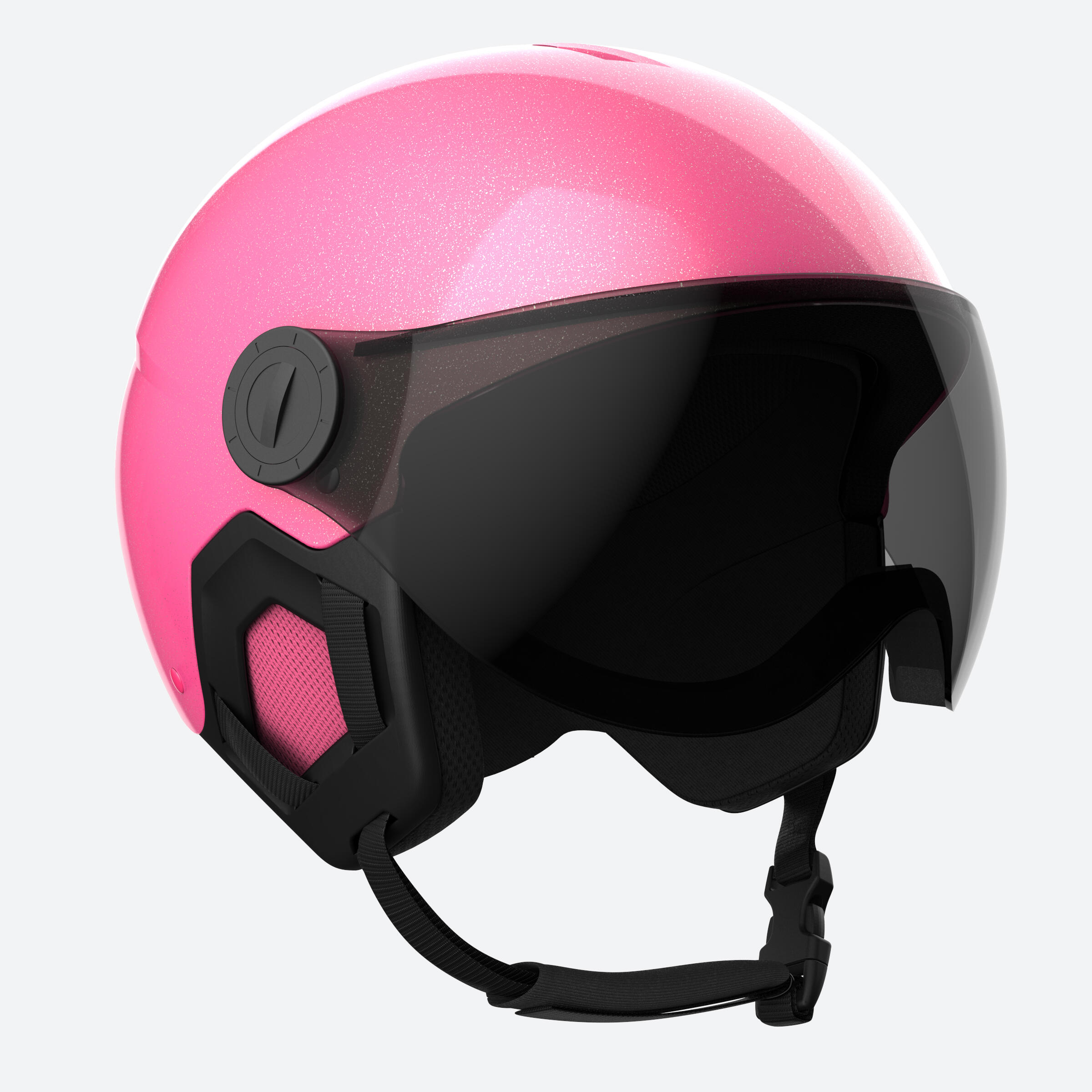 SKIHELM MET VIZIER VOOR KINDEREN H-KID 550 ROZE MET GLITTERS 9/17