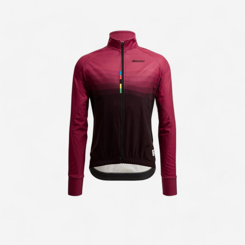 GIACCA INVERNALE CICLISMO SANTINI UOMO BORDEAUX UCI
