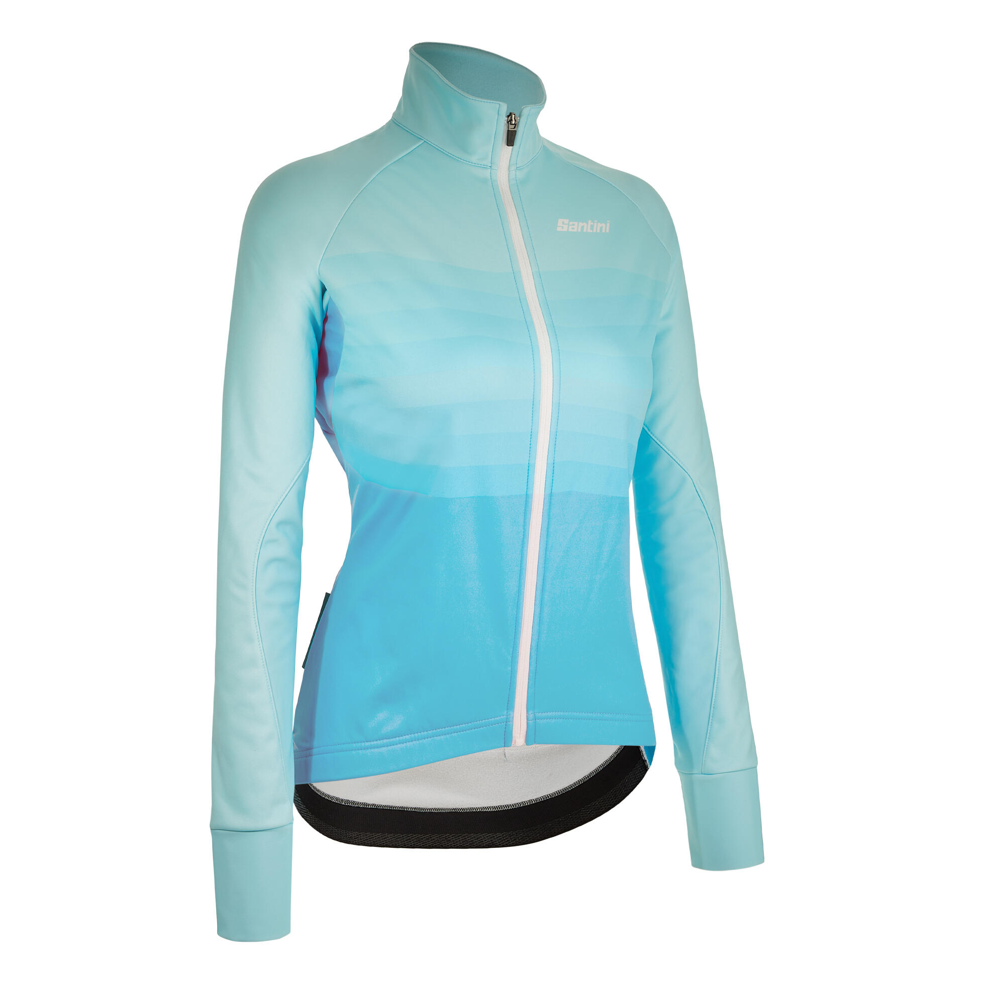 GIACCA INVERNALE CICLISMO DONNA SANTINI AZZURRA UCI 6/12