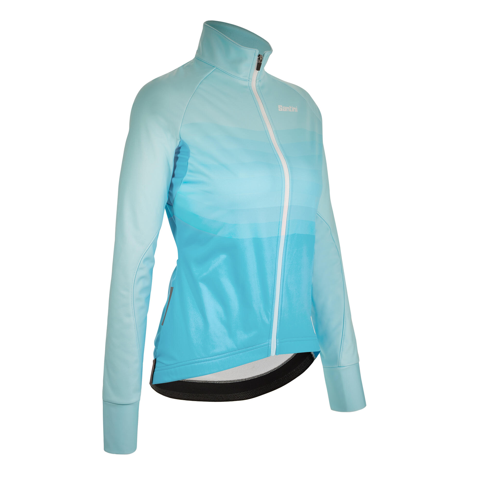 GIACCA INVERNALE CICLISMO DONNA SANTINI AZZURRA UCI 5/12